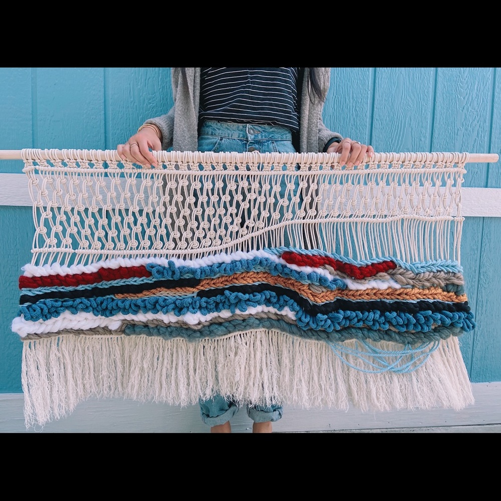 48inches-Macrame Woven Hanging Wall Decor